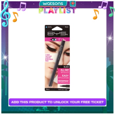 BYS BYS Liquid Eyeliner Pen 1 Day Tattoo - Black