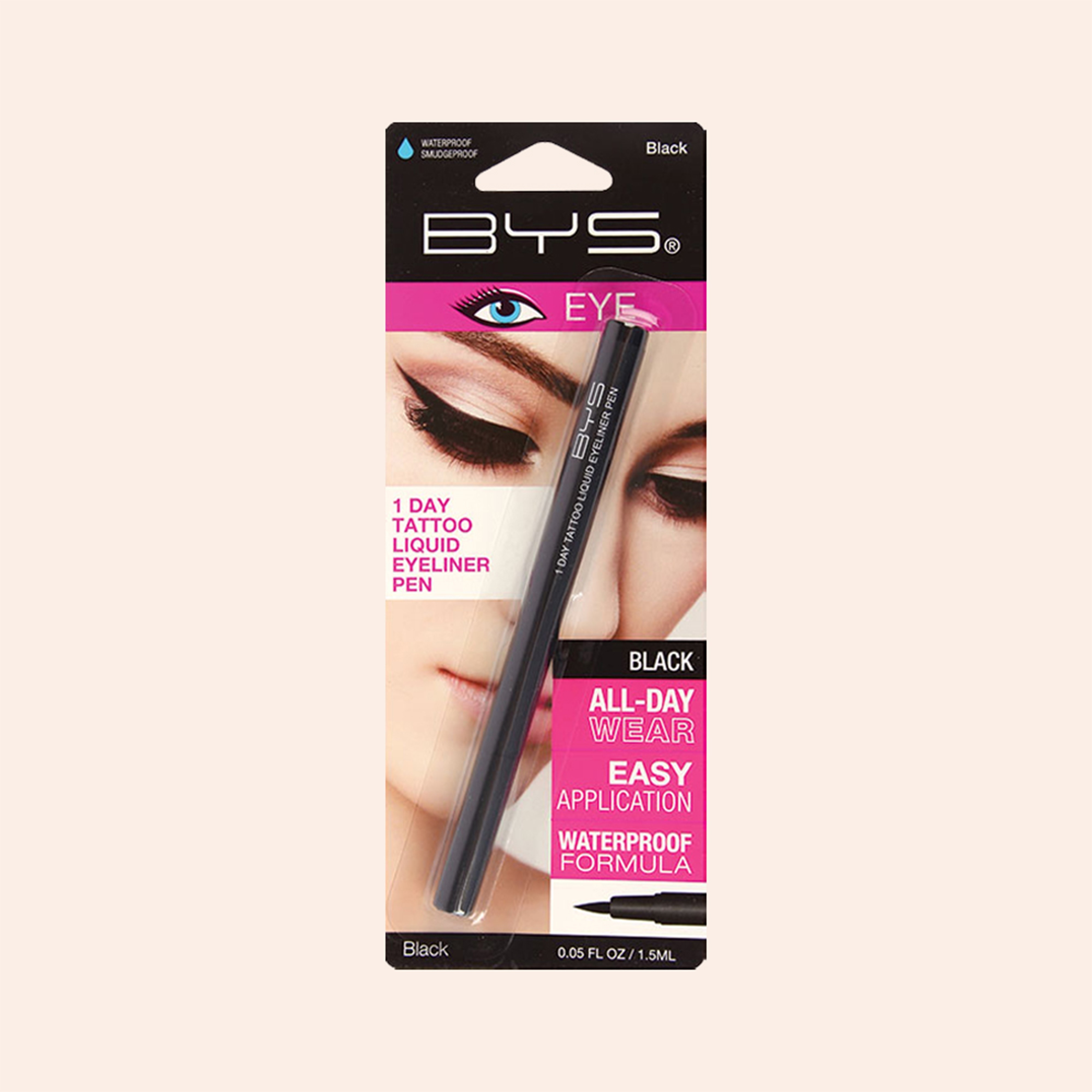 BYS Liquid Eyeliner Pen 1 Day Tattoo - Black