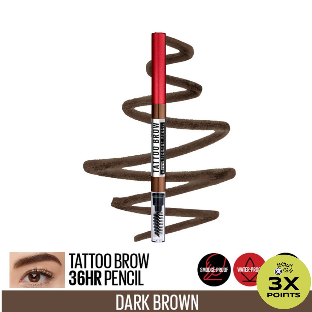 MAYBELLINE Tattoo Brow 36HR Eyebrow Pencil - Dark Brown
