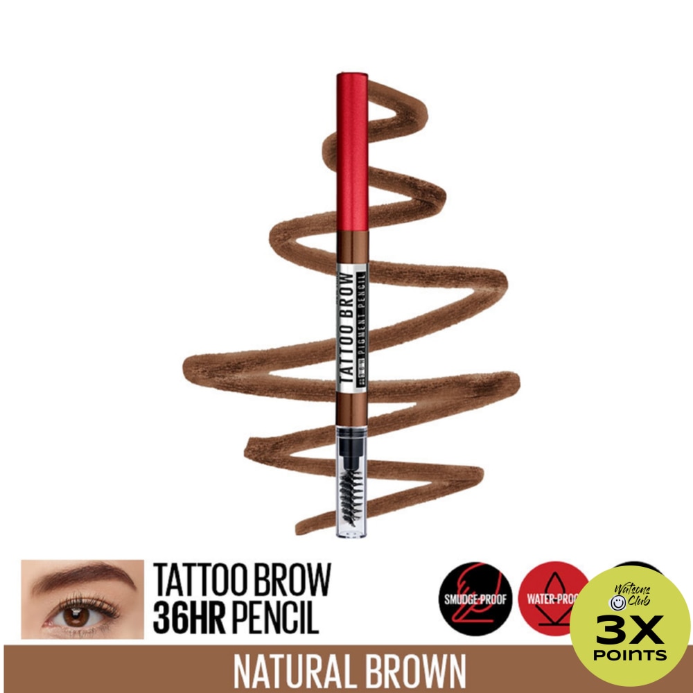 MAYBELLINE Tattoo Brow 36HR Eyebrow Pencil - Natural Brown