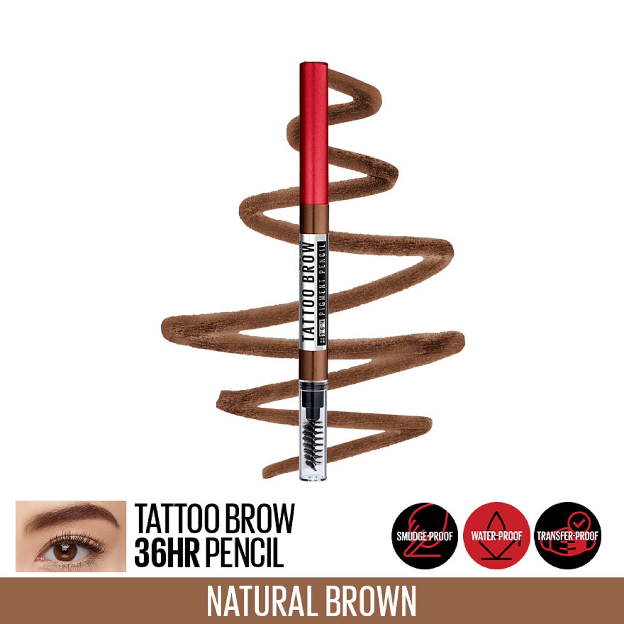 Discount on Maybelline  shoes - SKU: Tattoo Brow 36HR Eyebrow Pencil - Natural Brown