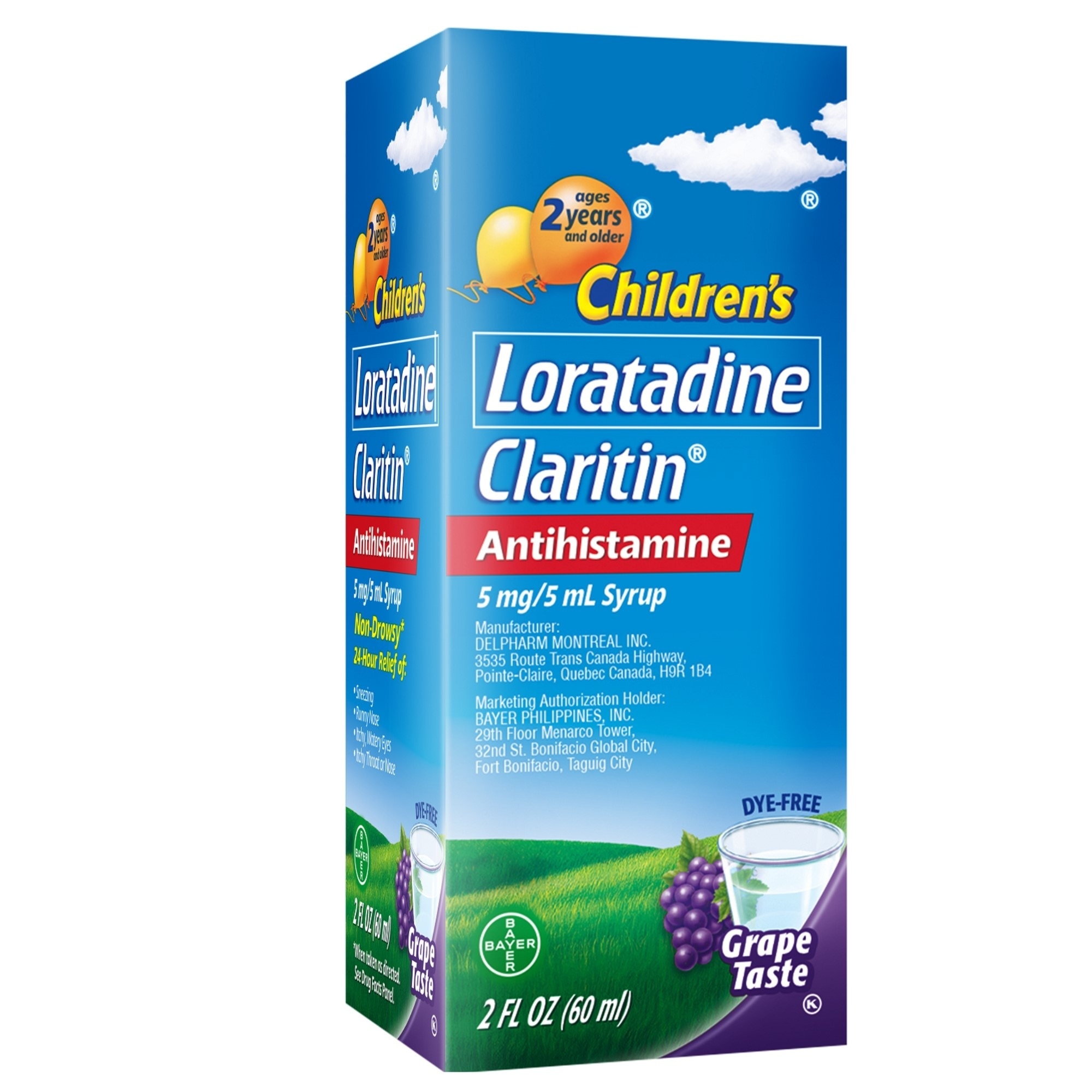 Loratadine for Children - Grape Syrup 5mg / 5ml 60ml