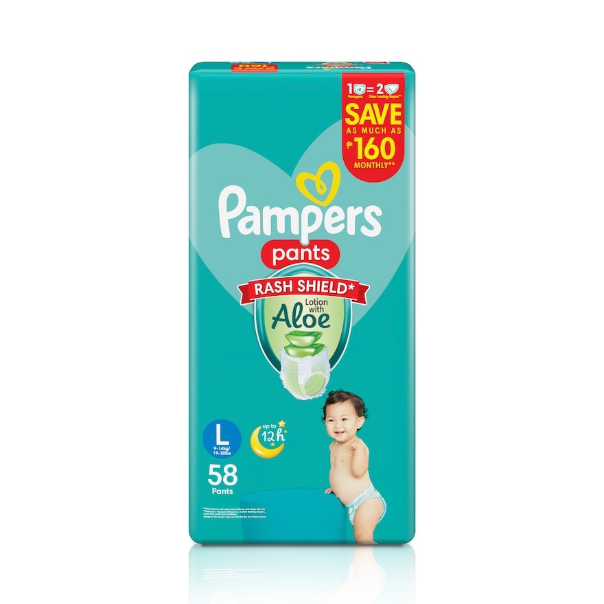 PAMPERS Baby Dry Pants Super Jumbo Diaper Large 58s Promo Pack