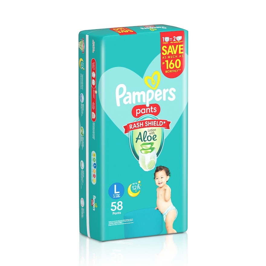 PAMPERS Baby Dry Pants Super Jumbo Diaper Large 58s Promo Pack