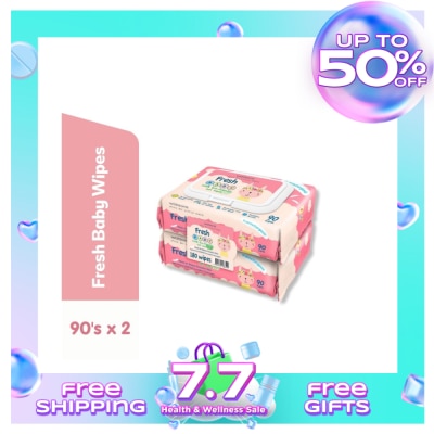 WATSONS Love My Little Ones Fresh Baby 100% Eco-Friendly Soft Wipes 90 wipes 2s