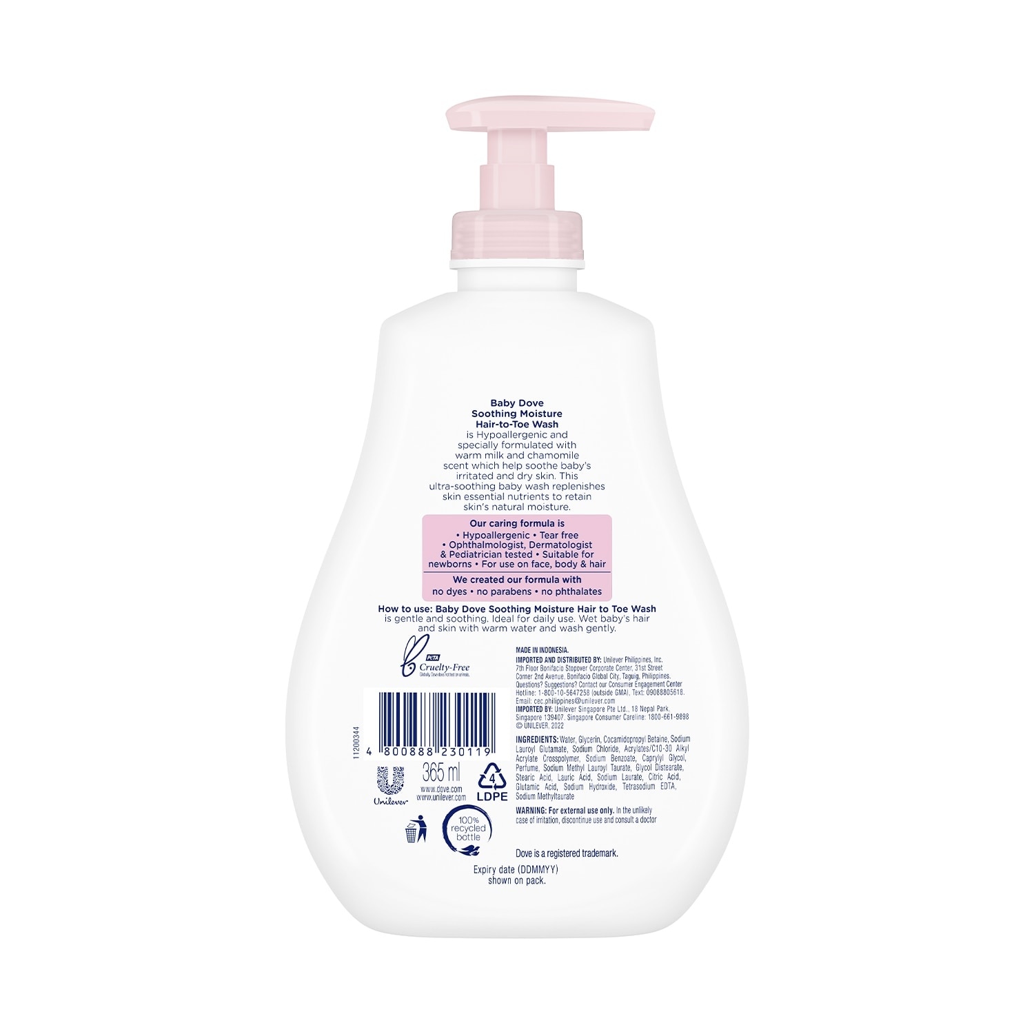 Hair to Toe Body Wash Soothing Moisture 365ML