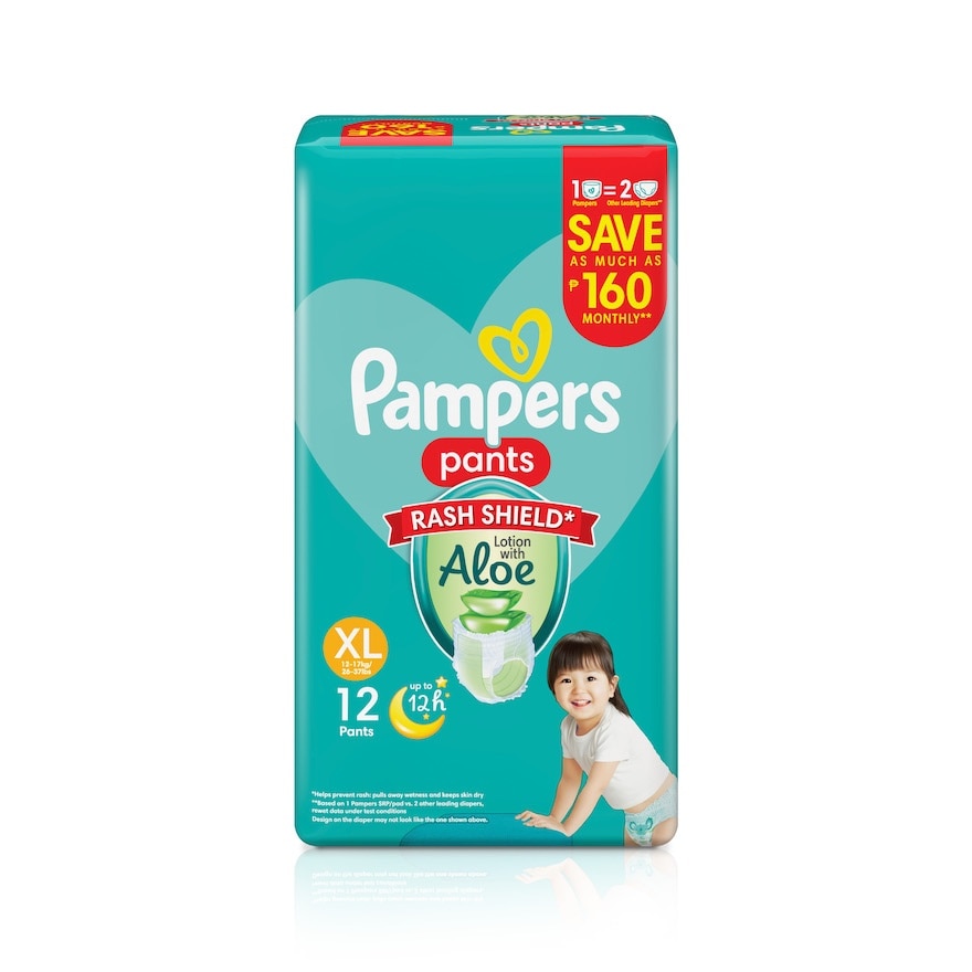 PAMPERS Baby Dry Pants Economy Diaper XL 12s Promo Pack