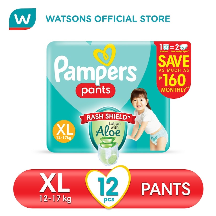 PAMPERS Baby Dry Pants Economy Diaper XL 12s Promo Pack Watsons Philippines