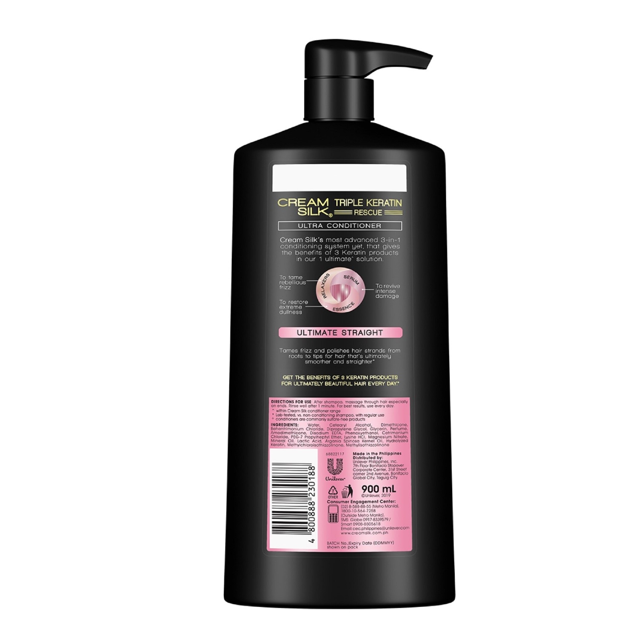 CREAMSILK Triple Keratin Rescue Conditioner Ultimate Straight 900ML