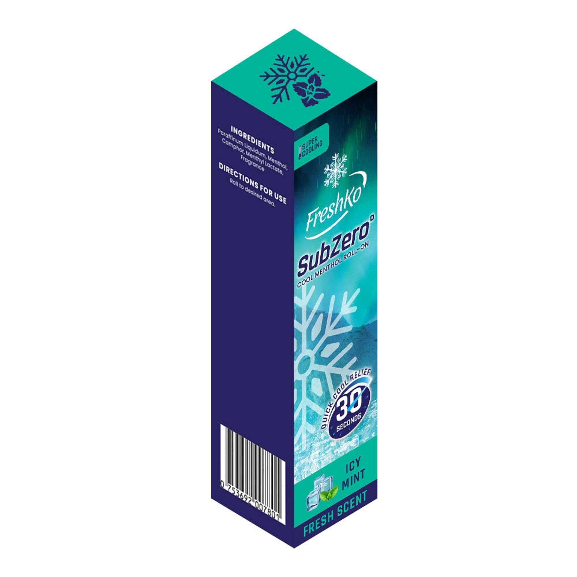 SubZero Icy Mint Cool Menthol Roll-On 10 ML