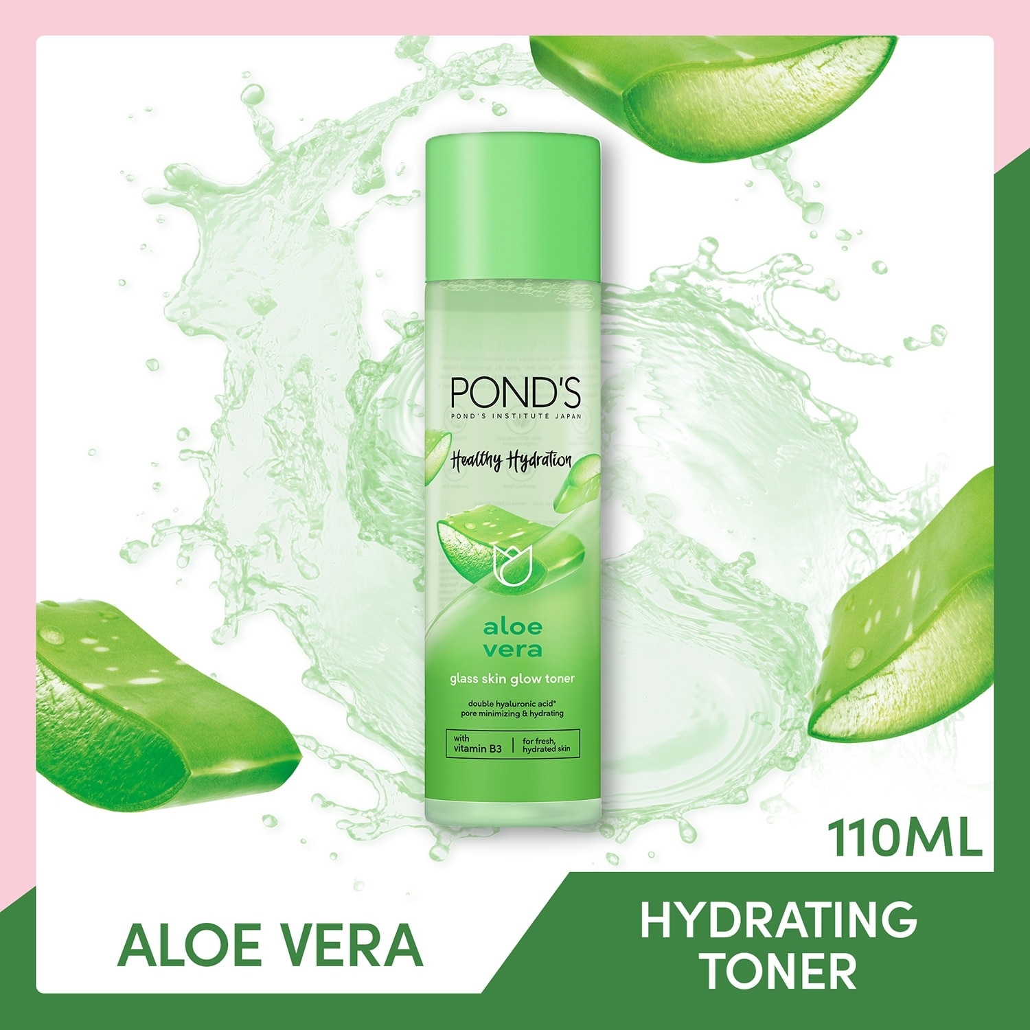 PONDS Healthy Hydration Aloe Vera Glass Skin Toner 110ml