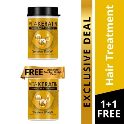 VITAKERATIN Treatment Brazilian Straight 650ml BUY ONE GET ONE FREE