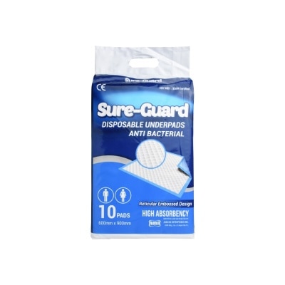 SURE GUARD Disposable Underpads (Anti-Bacterial) 10s