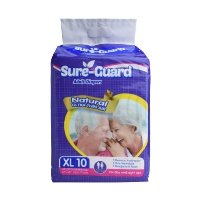 SURE GUARD Adult Diaper Extra Large 10s