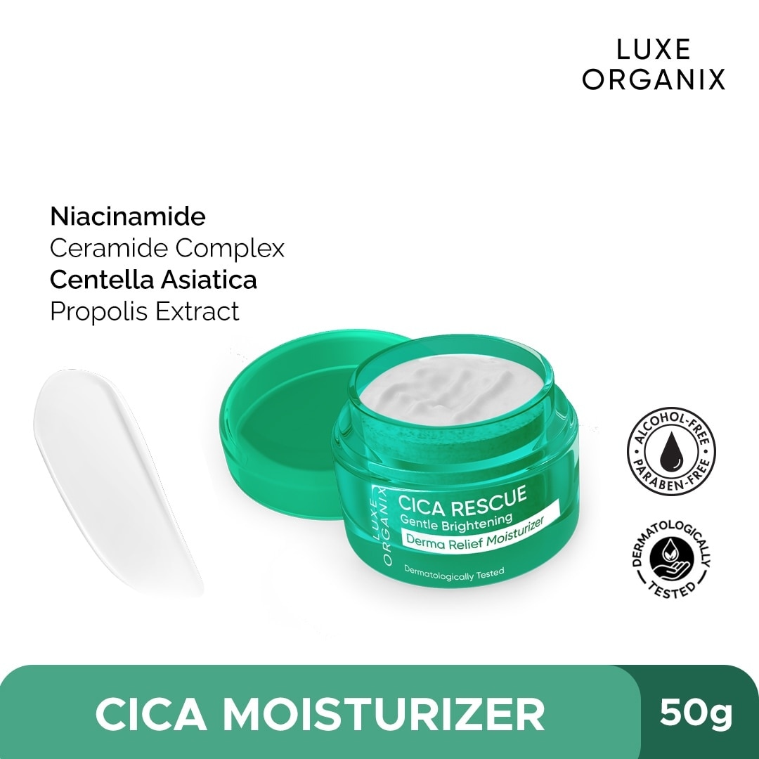 LUXE ORGANIX Cica Rescue Gentle Brightening Derma Relief Moisturizer 50g