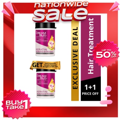 CREAMSILK Treatment Keratin Rebond Straight 650ml BUY ONE GET ONE 50% OFF