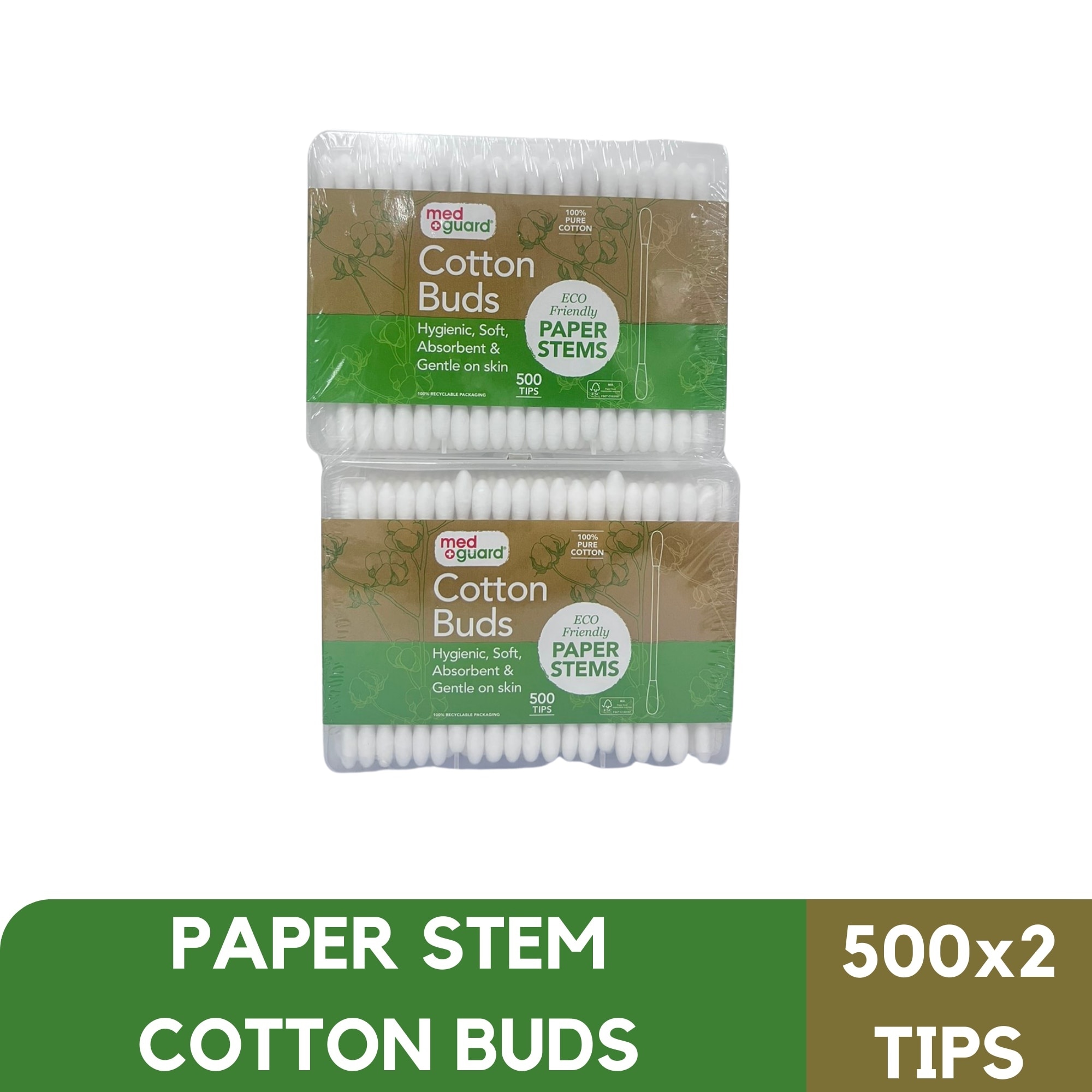 MED GUARD Cotton Buds Paper Stem 500Tx2