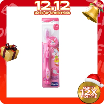 CHICCO Milk Teeth Toothbrush Pink Purple 3 to 6 years old