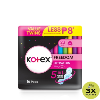 KOTEX Freedom Ultrathin Wings 23cm Twin Pack Promo
