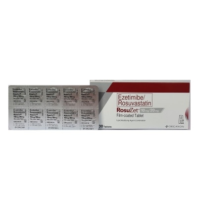 ROSUZET Ezetimibe 10mg / Rosuvastatin 20mg 1 Film Coated Tablet (sold per piece)[PRESCRIPTION REQUIRED]