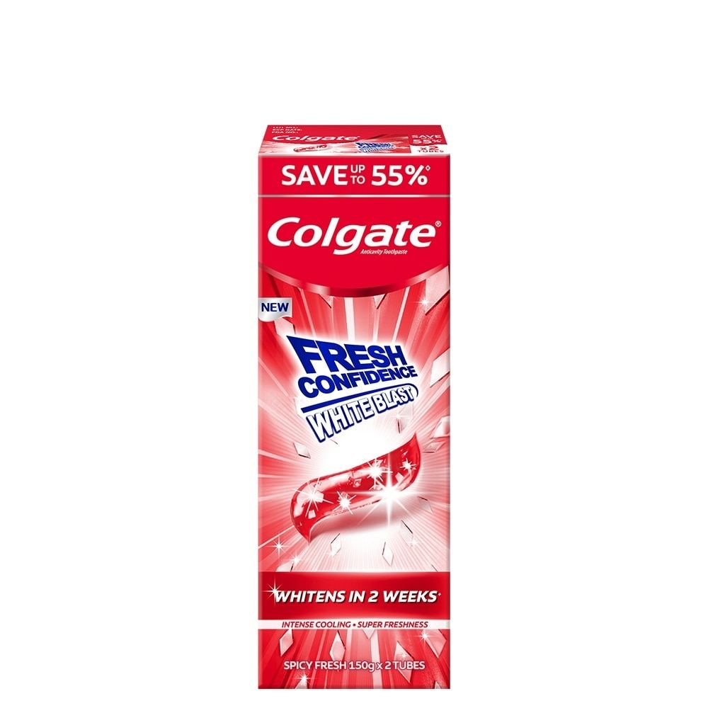 COLGATE Fresh Confidence White Blast Spicy Fresh Toothpaste 150g Twin