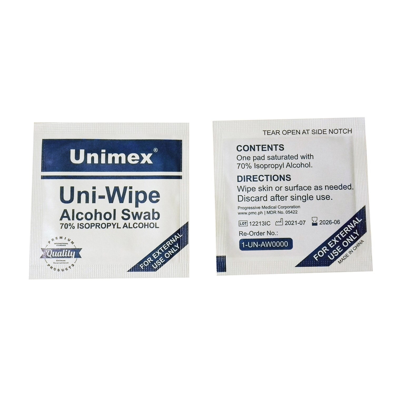 Uni-Wipe Alcohol Swab 100s