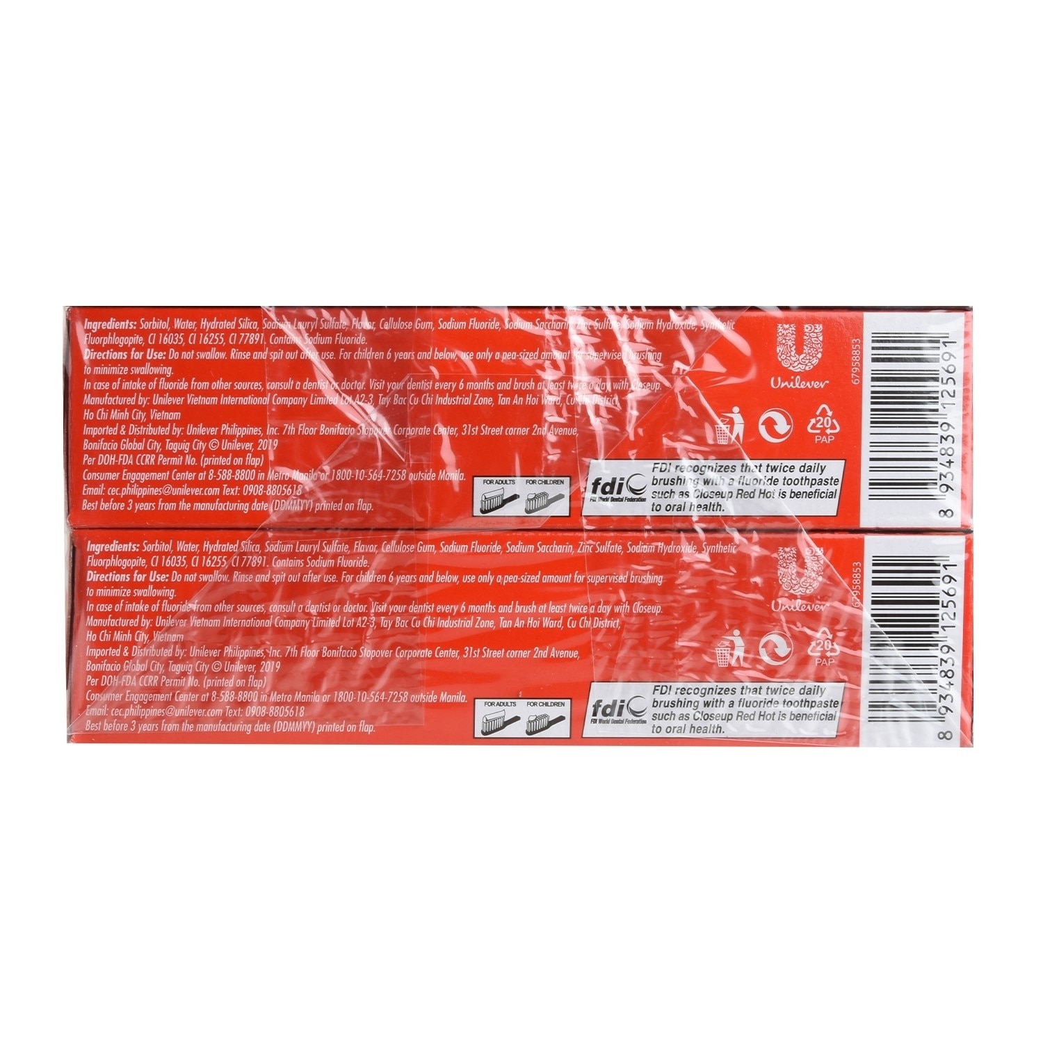 Anti-Bacterial Toothpaste - Red Hot 120g 2s