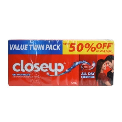 CLOSE UP Anti-Bacterial Toothpaste - Red Hot 120g 2s