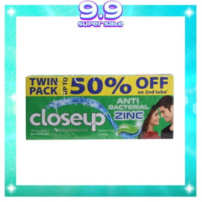 CLOSE UP Antibacterial Toothpaste Men 120ml- Fresh 2s