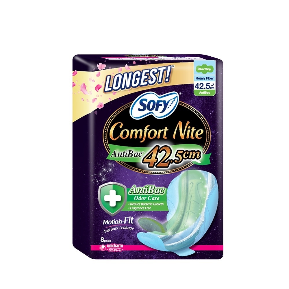 SOFY AntiBac Night Wing 42.5cm - 8 pads