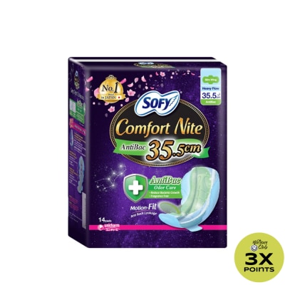 SOFY SOFY AntiBac Night Wing 35.5cm - 14 pads