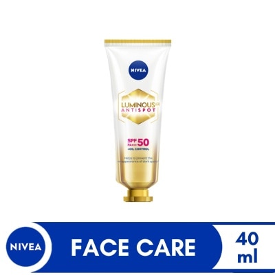 NIVEA NIVEA Face Care LUMINOUS 630 SPOTCLEAR Sun Protect SPF 50 PA+++ for prevention of sun damage including sun induced dark spots 40ml