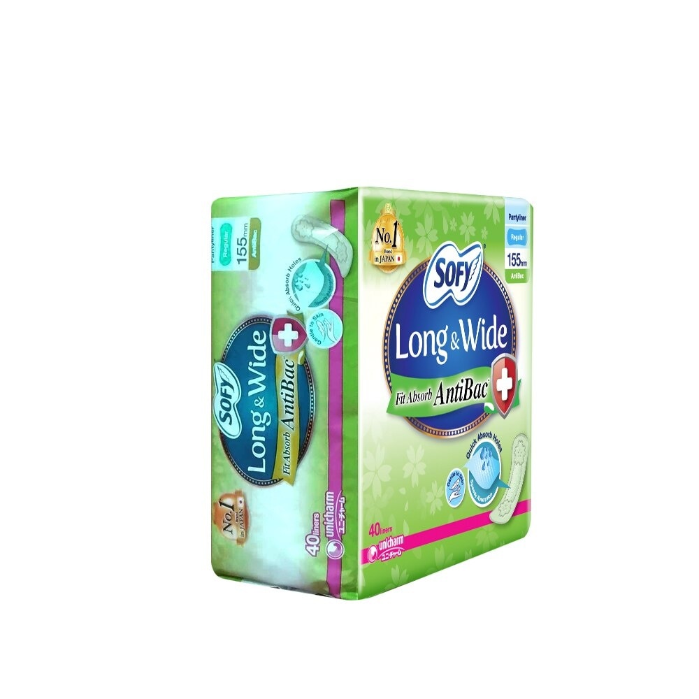 SOFY AntiBac Pantyliner 15.5cm - 40 pads