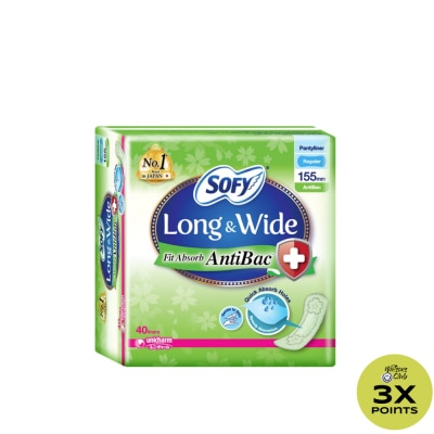 SOFY SOFY AntiBac Pantyliner 15.5cm - 40 pads