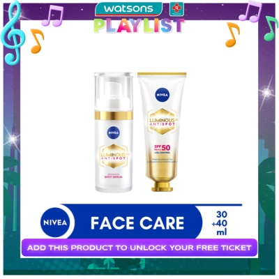NIVEA NIVEA Face Care LUMINOUS 630 SPOTCLEAR Value Set Serum 30ml + Sun Protect SPF50 with hyaluronic acid 40ml