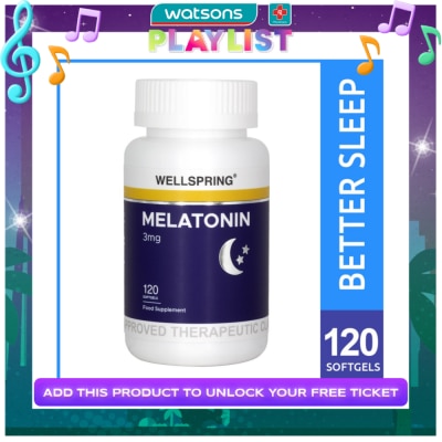 WELLSPRING Melatonin 3 mg x 120 Soft Gels
