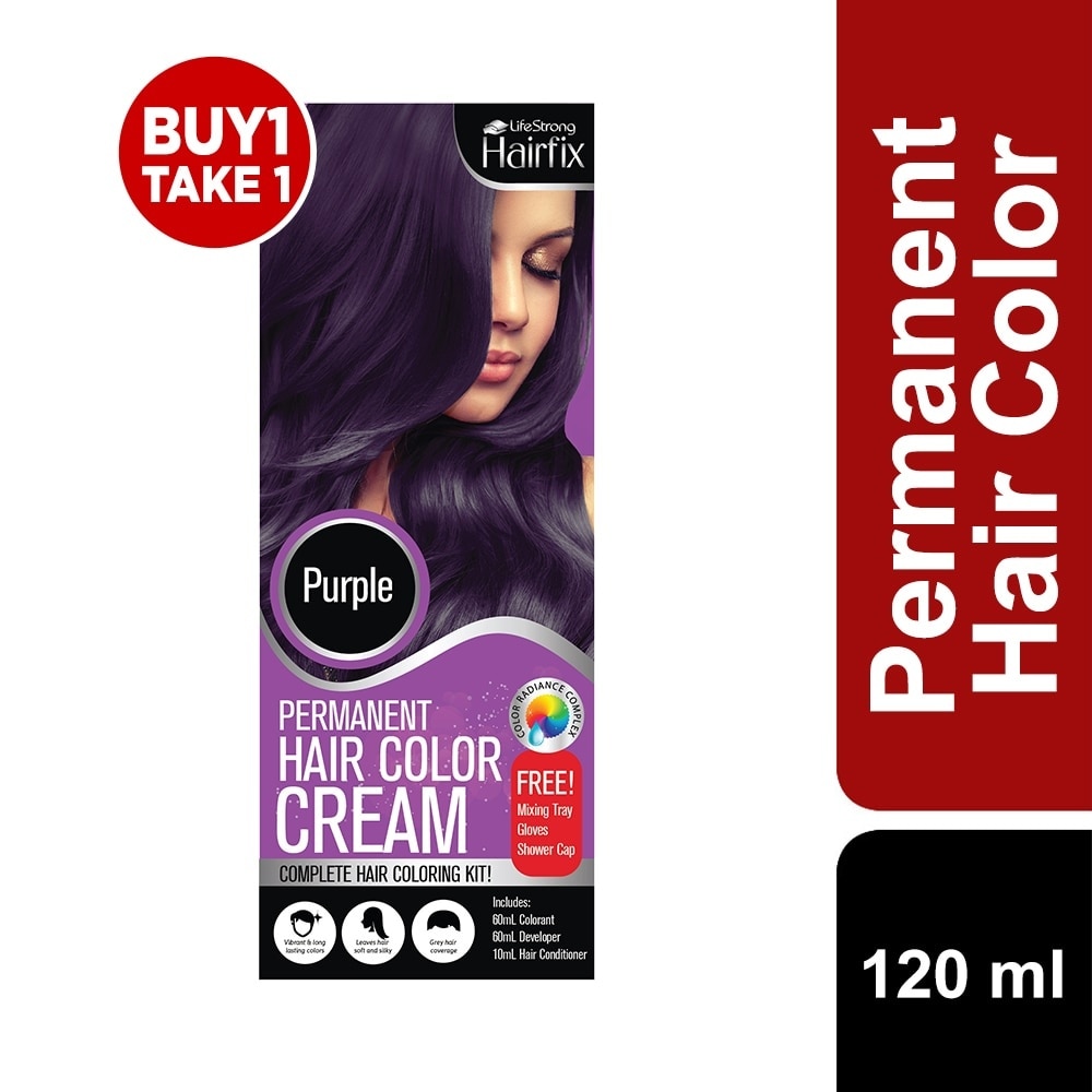Permanent Hair Color Cream Purple 120ml BUY 1 TAKE 1