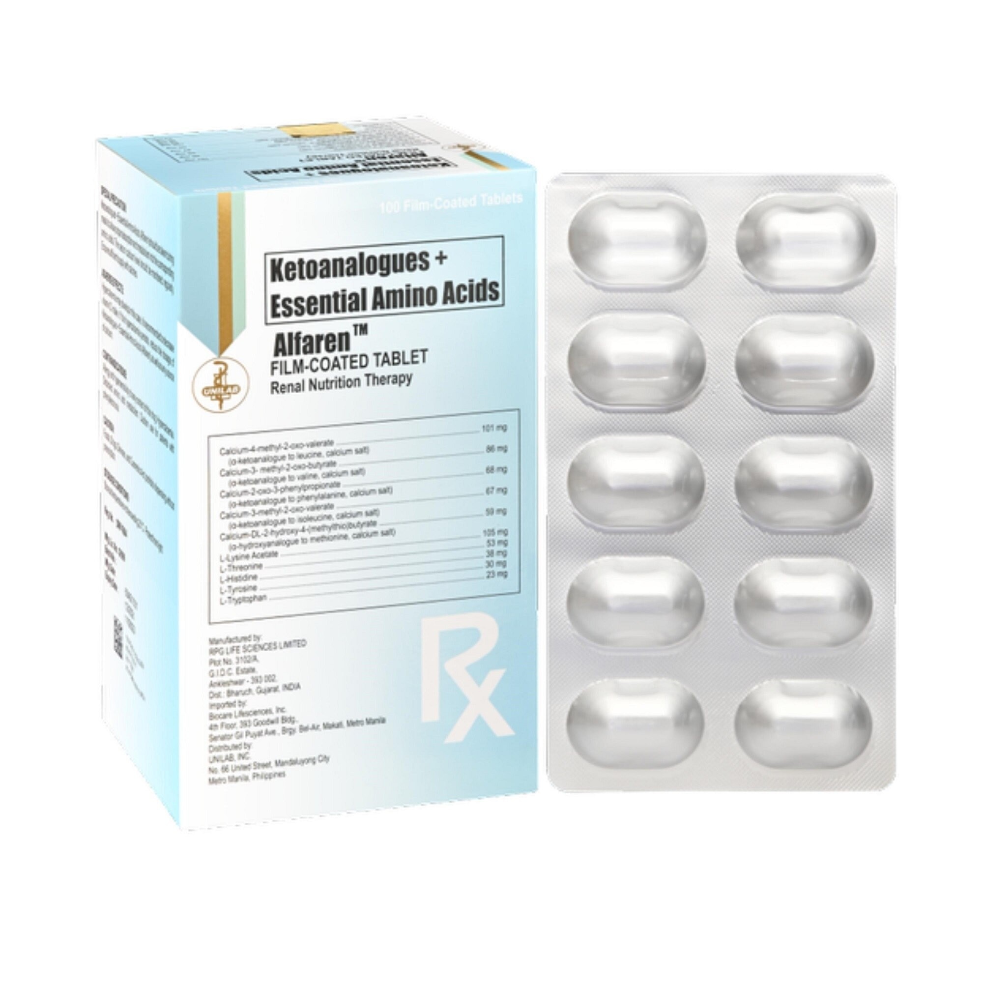 Ketoanalogues + Essential Amino Acids 1 Film Coated Tablet (sold per piece) [PRESCIPTION REQUIRED]