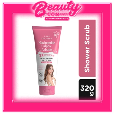 LUXE ORGANIX LUXE ORGANIX Niacinamide + Alpha Arbutin Velvet Shower Salt Scrub 320g