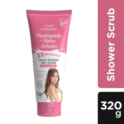 LUXE ORGANIX LUXE ORGANIX Niacinamide + Alpha Arbutin Velvet Shower Salt Scrub 320g