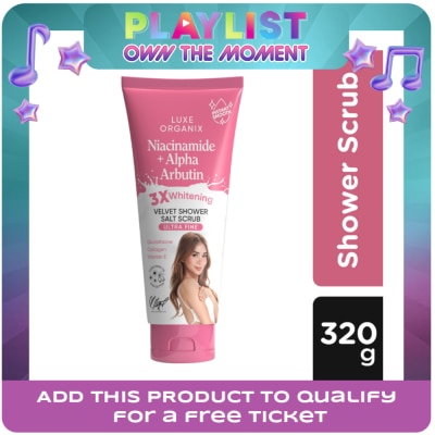 LUXE ORGANIX - LUXE ORGANIX Niacinamide + Alpha Arbutin Velvet Shower Salt Scrub 320g