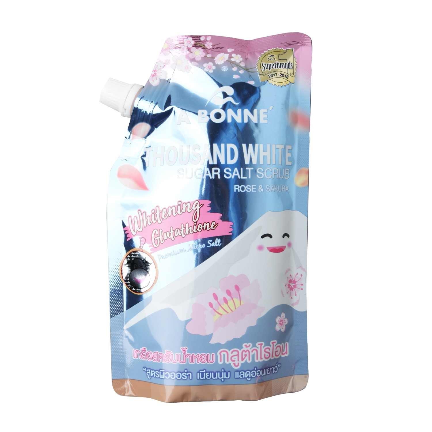 Thousand White Sugar Salt Scrub Rose and Sakura 350g