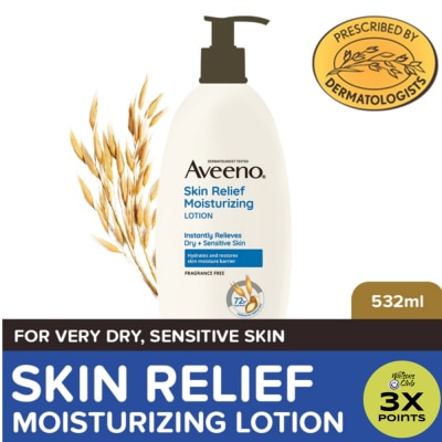 AVEENO Aveeno Skin Relief Body Lotion 532ml - Lotion for Sensitive/Dry/Itchy Skin, Eczema,Atopic Dermatitis