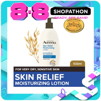 AVEENO - Aveeno Skin Relief Body Lotion 532ml - Lotion for Sensitive/Dry/Itchy Skin, Eczema,Atopic Dermatitis image