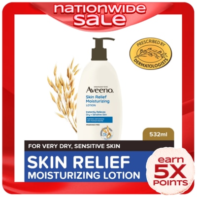 AVEENO Aveeno Skin Relief Body Lotion 532ml - Lotion for Sensitive/Dry/Itchy Skin, Eczema,Atopic Dermatitis