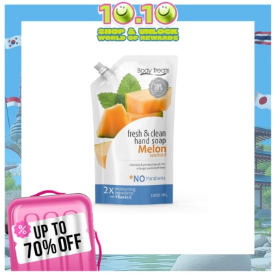 BODY TREATS Fresh & Clean Hand Soap Melon Scented Refill 1000ml