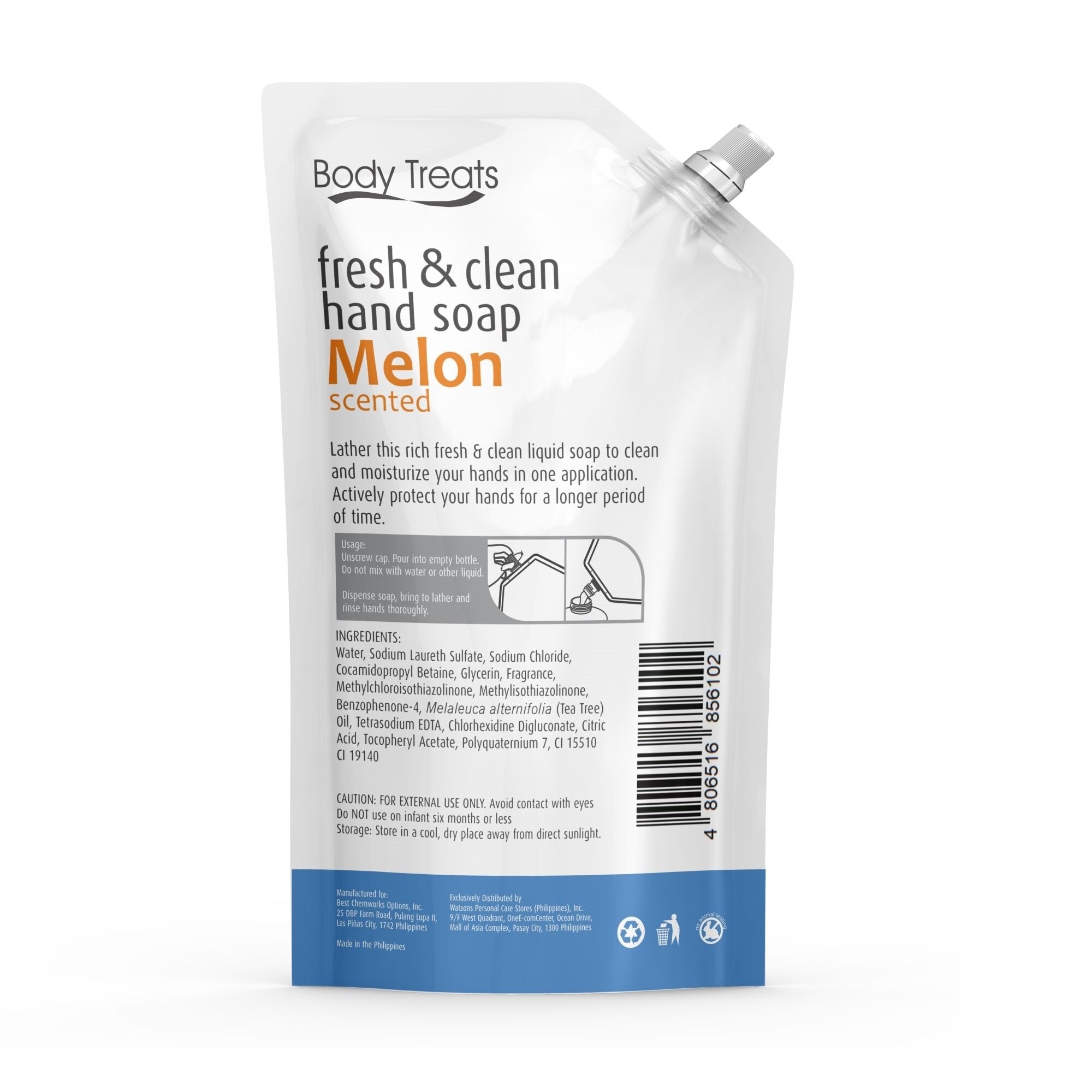 Fresh & Clean Hand Soap Melon Scented Refill 1000ml