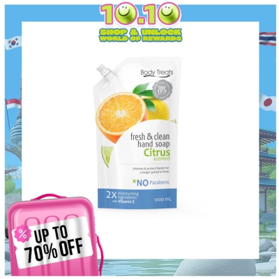 BODY TREATS Fresh & Clean Hand Soap Citrus Scented Refill 1000ml