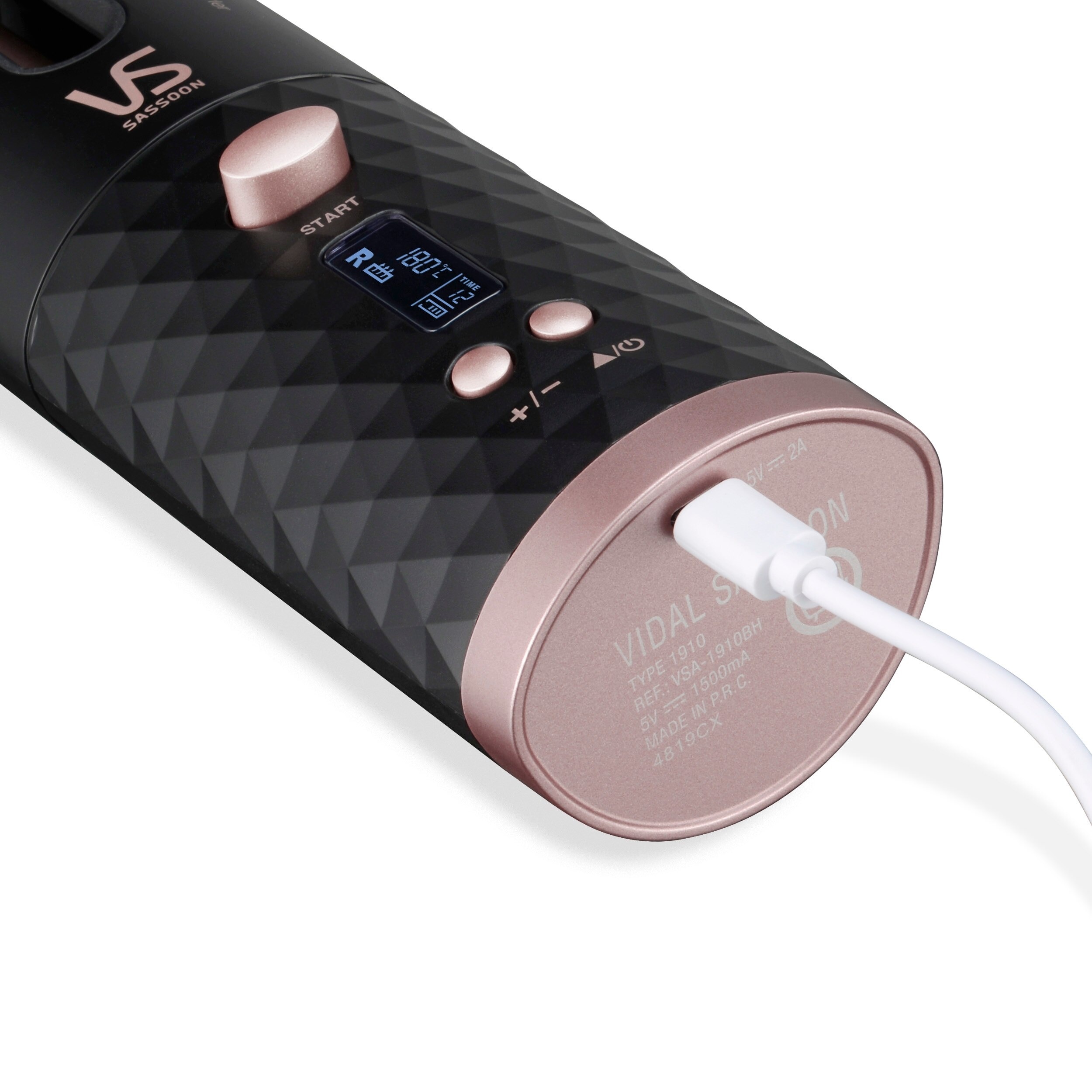 Rechargeable Auto Hair Curler Black