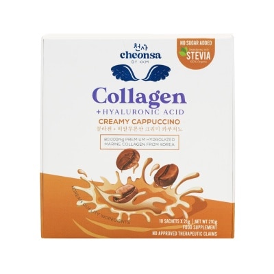 CHEONSA Collagen + Hyaluronic Acid Creamy Cappuccino 21g x 10s